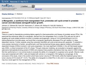 Mangostino y Cancer de Prostata