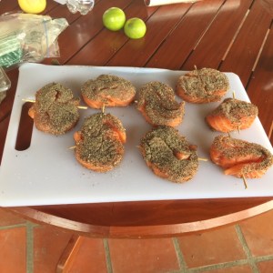 Salmon a la Piminenta y Sal del Himalaya